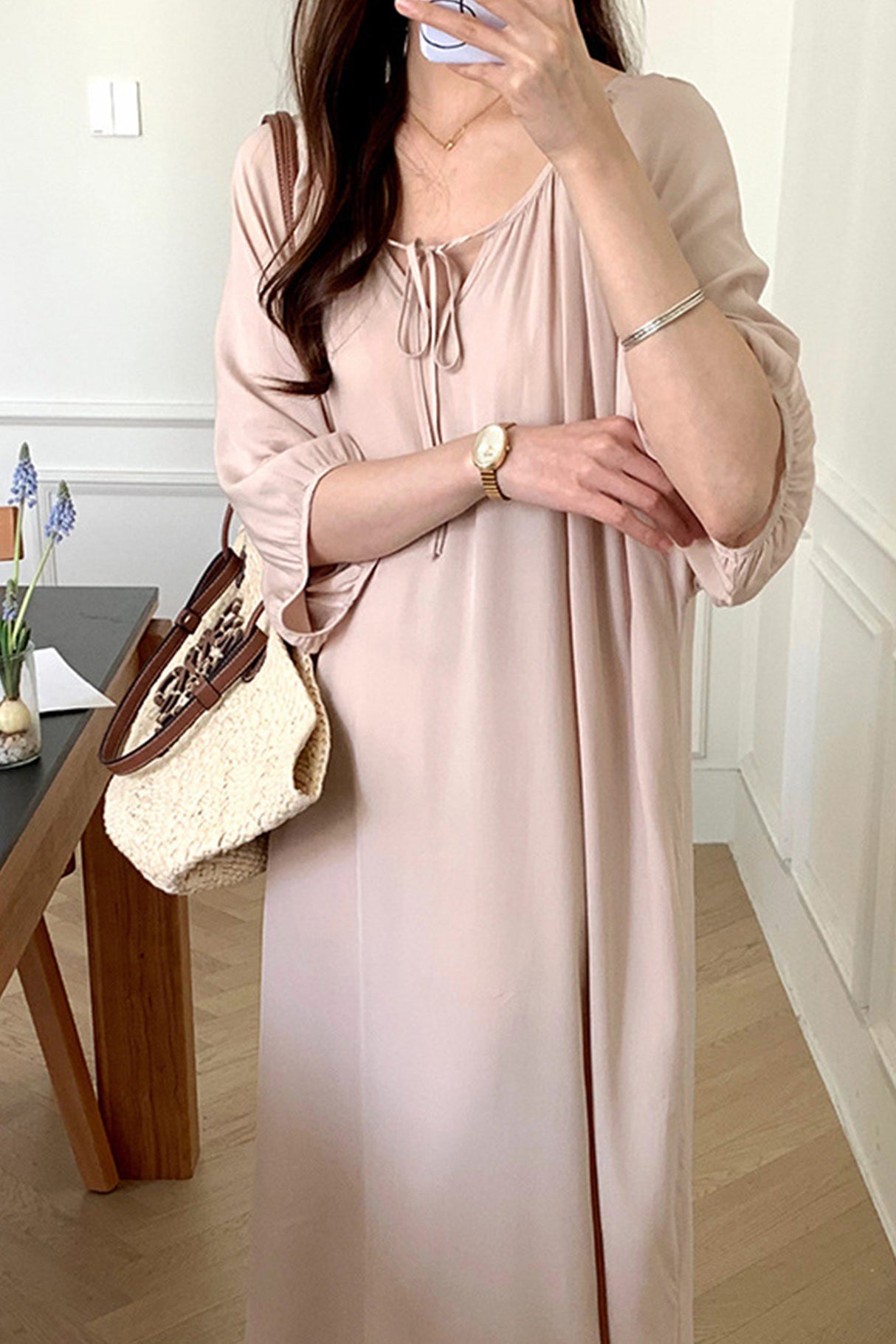 Arolora Printed Tie-up Oversize Loungewear