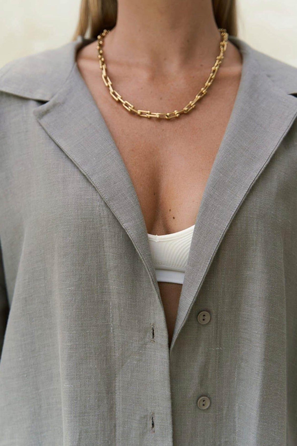 Arolora Solid Color Cotton Half Sleeve Blouse Pants Set