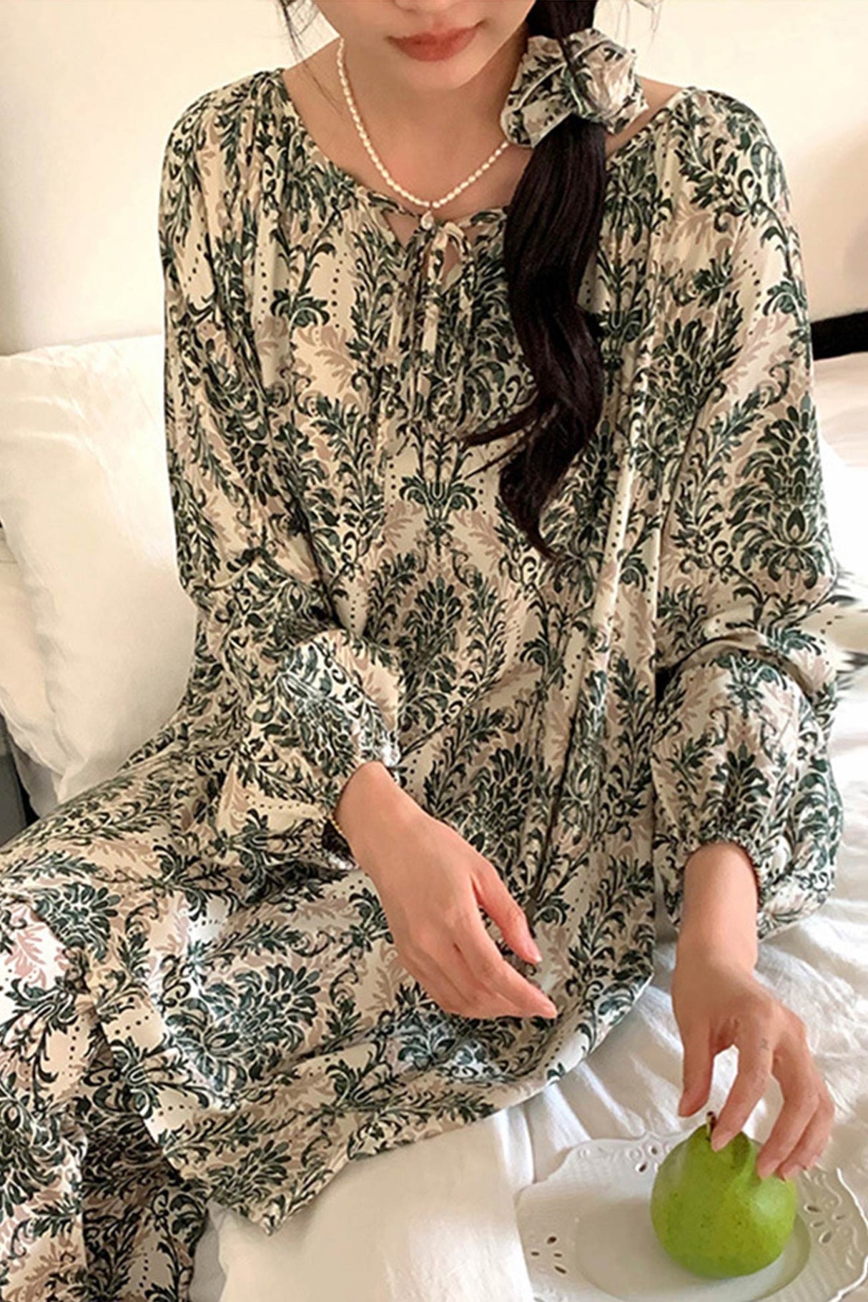 Arolora Printed Tie-up Oversize Loungewear