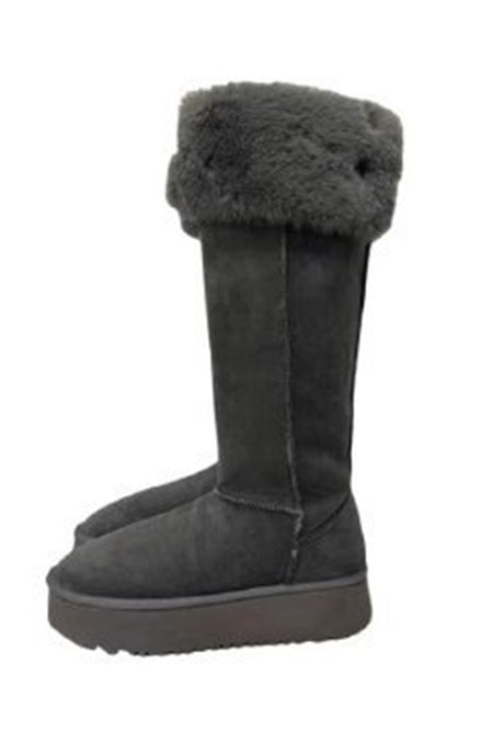 Plush Platform Knee-high Snow Boots