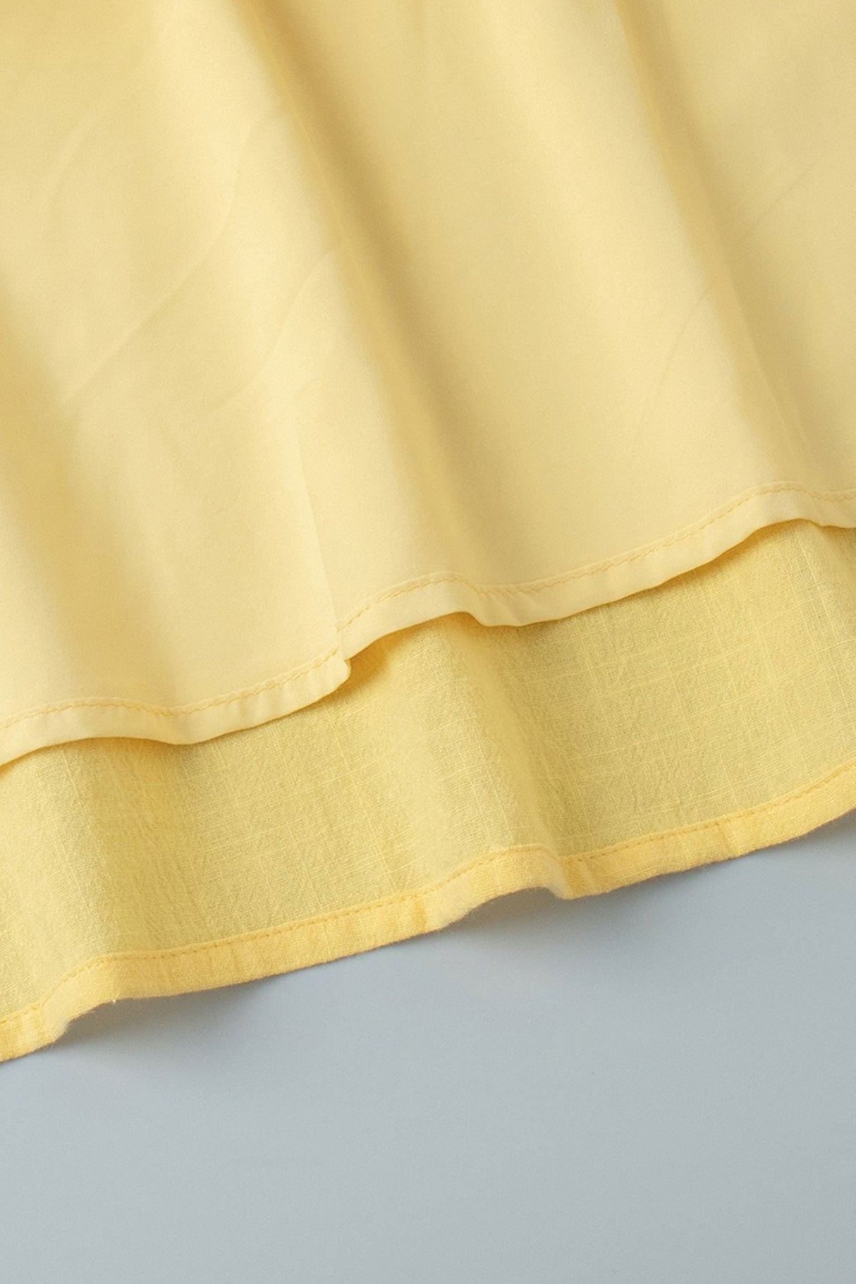 Puff Sleeve Tie-up Ruffle Cotton Shirt Skirt Set