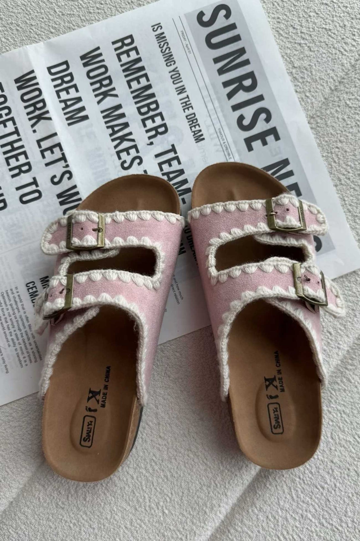 Arolora Candy Color Embroidery Platform Sandals