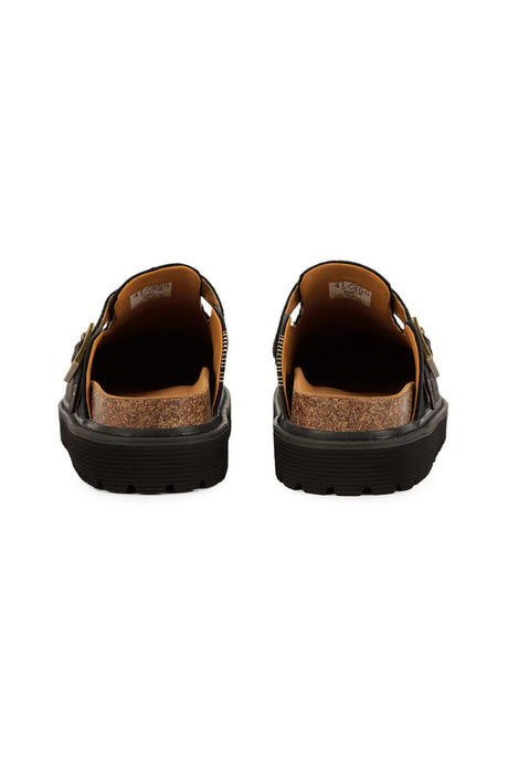 Distressed Denim Closed-toe Slip-on Flat