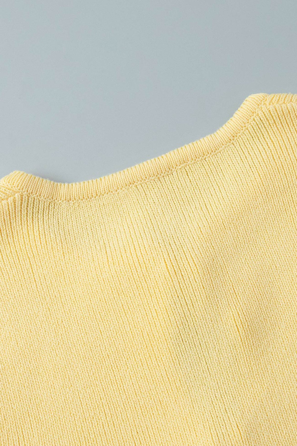 Tie-up Flare Sleeve Cardigan Knitted Skirt Set