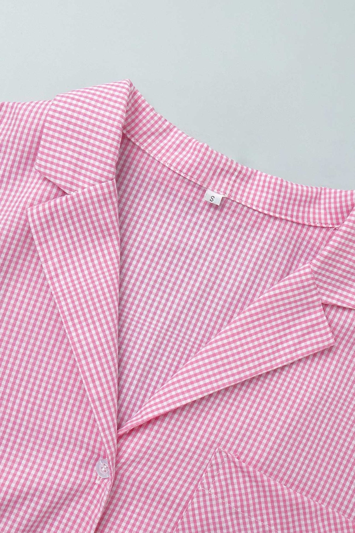 Plaid Blouse Cotton Two-piece Outfit