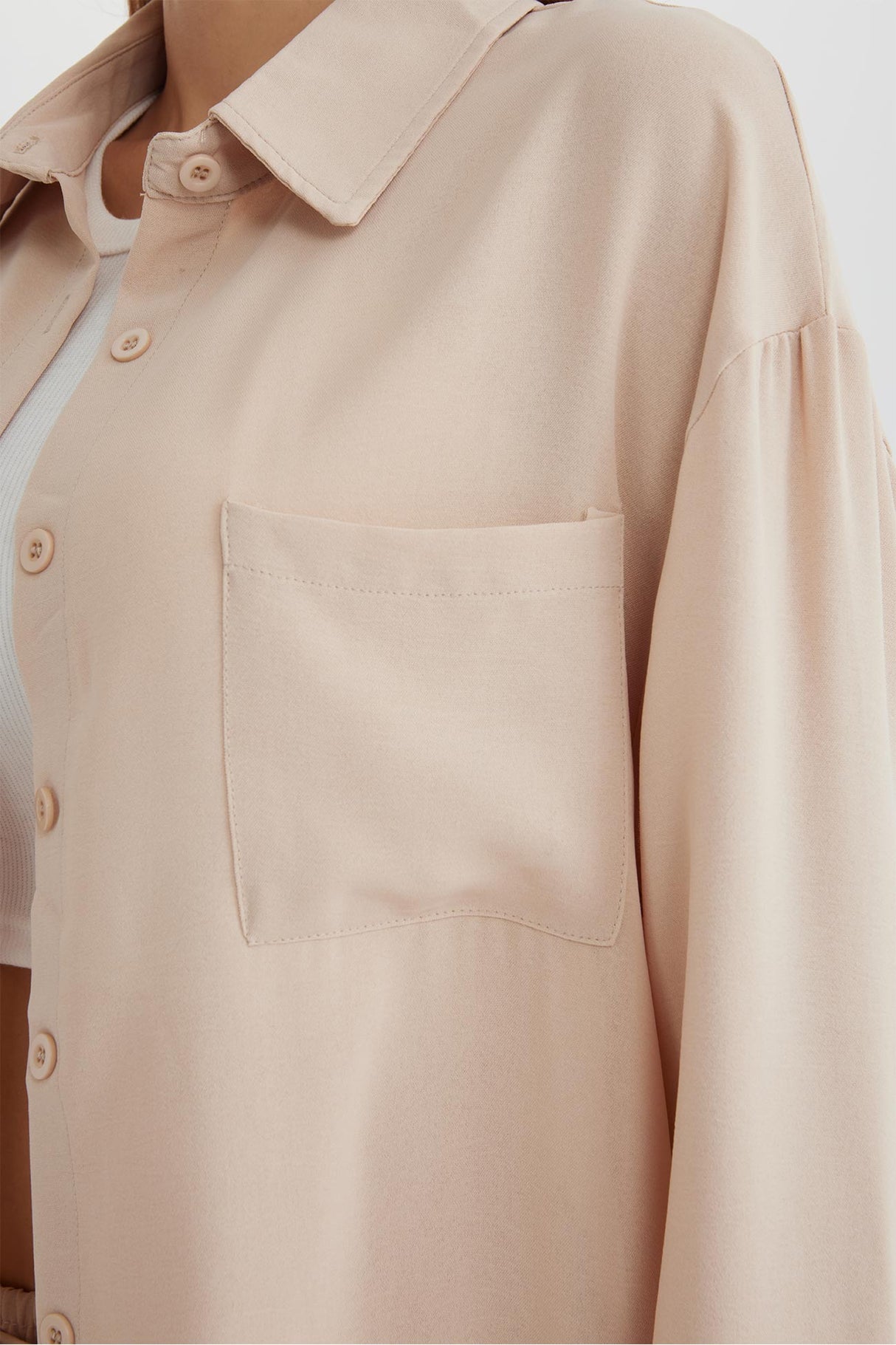 Long Sleeve Solid Color Shirt Long Pants Set