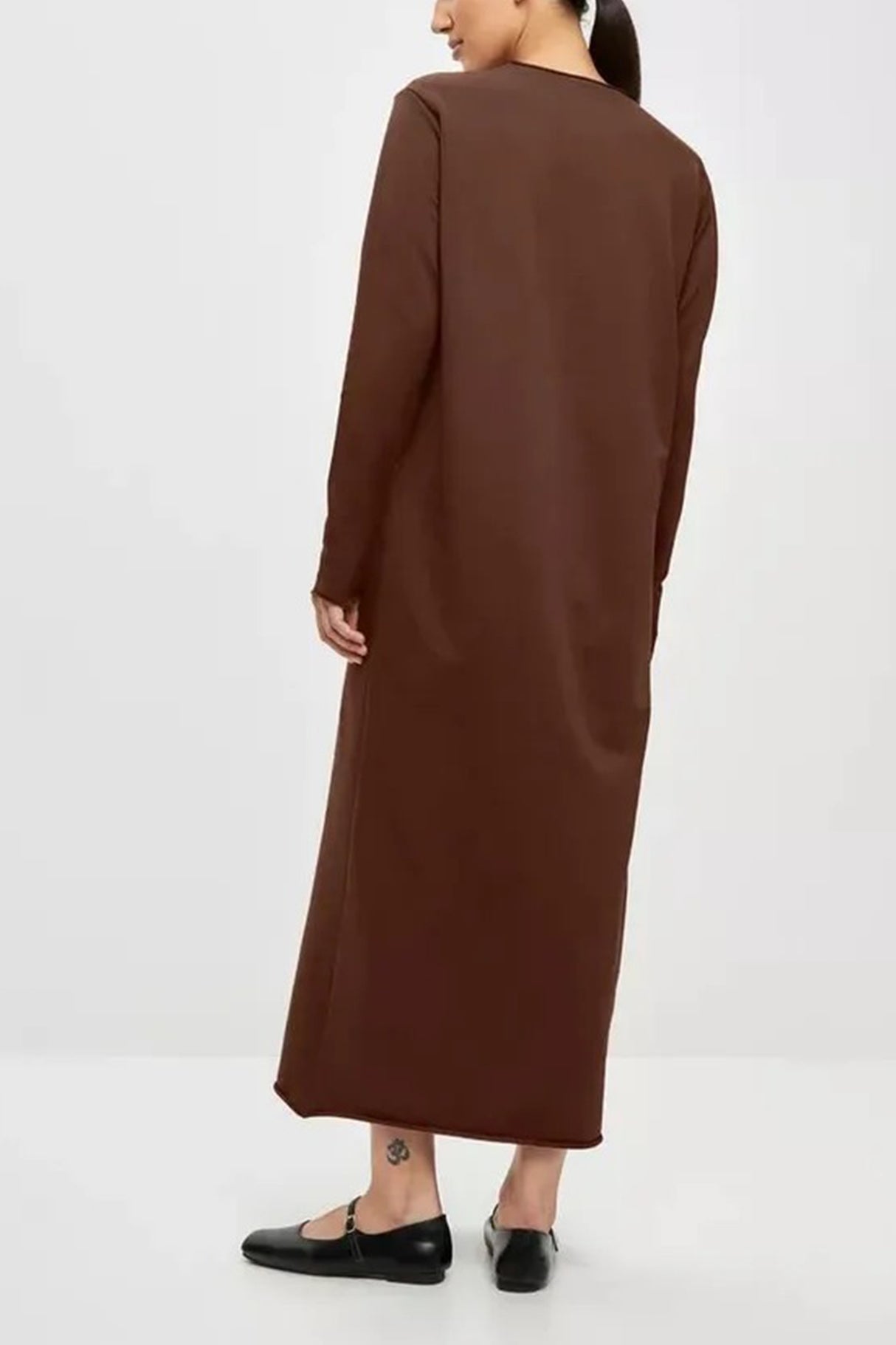 Crew Neck Long Sleeve Sweashirt Dress