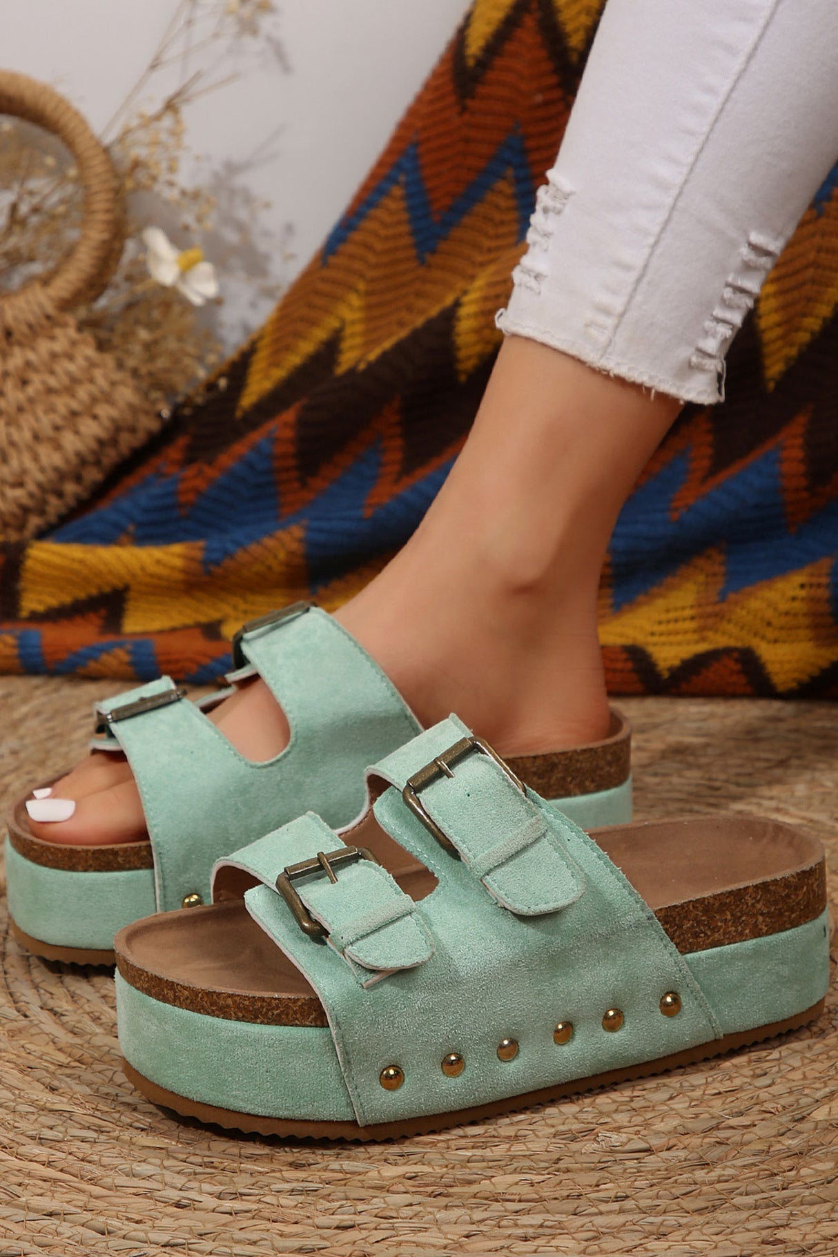 Arolora Suede Platform Sandal