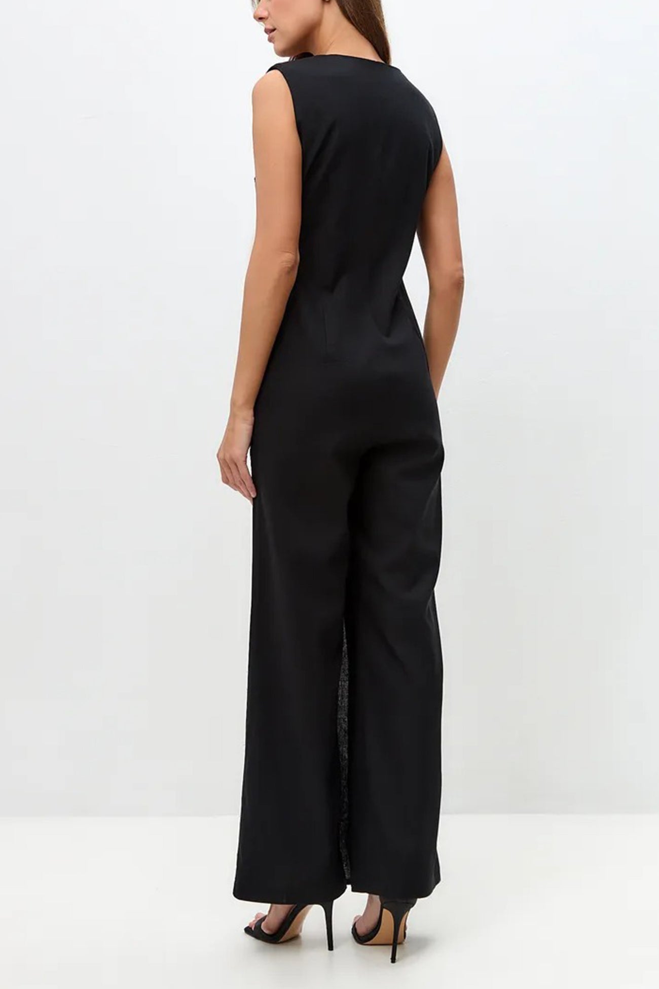 V Neck Zip-up Strappy Jumpsuits