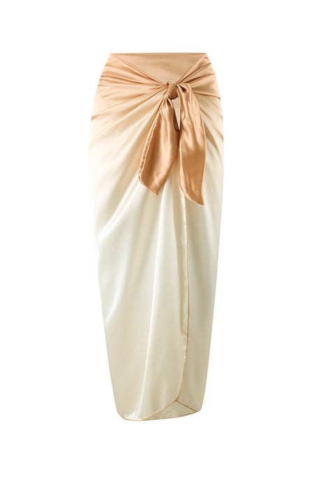 Arolora Contrast Color Metal Buckle Cutout Swimsuit