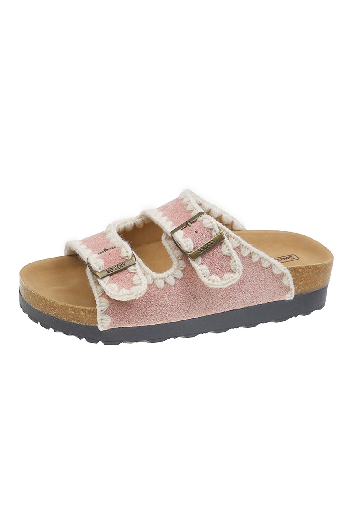 Arolora Candy Color Embroidery Platform Sandals