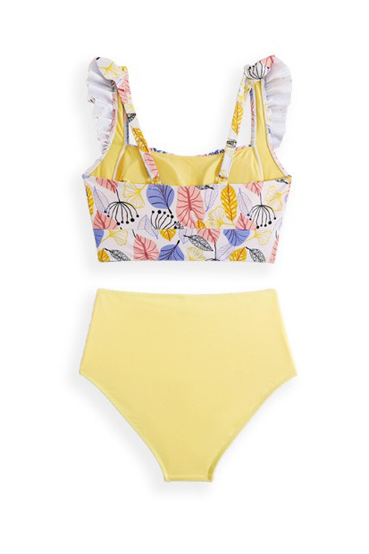 Arolora Ruffle Floral Print Swimsuit With Sarong