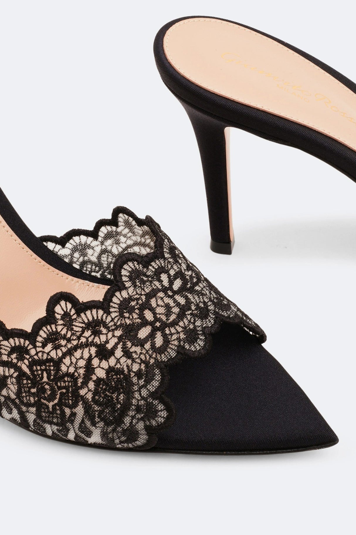 Lace Pointed High Heels