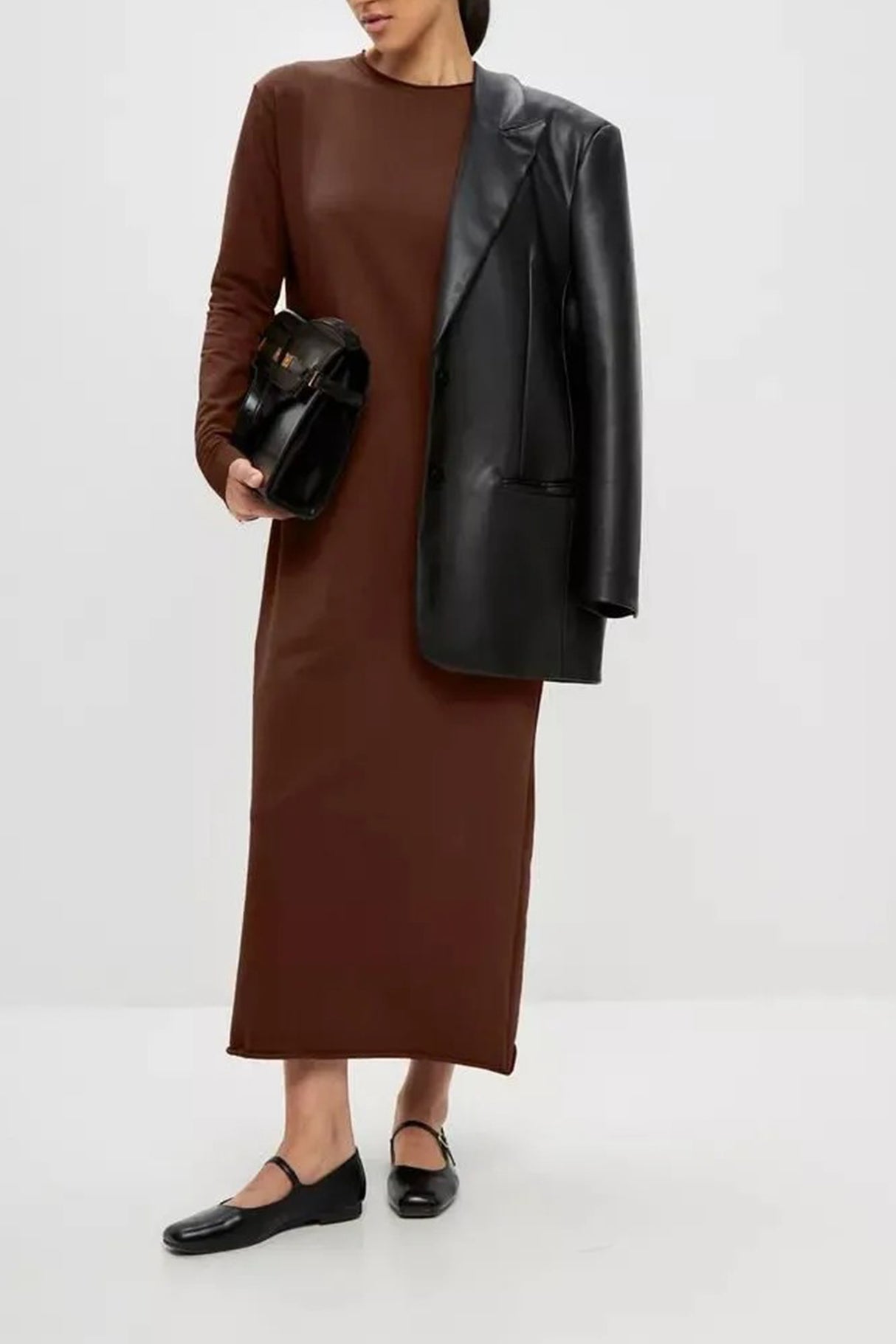 Crew Neck Long Sleeve Sweashirt Dress