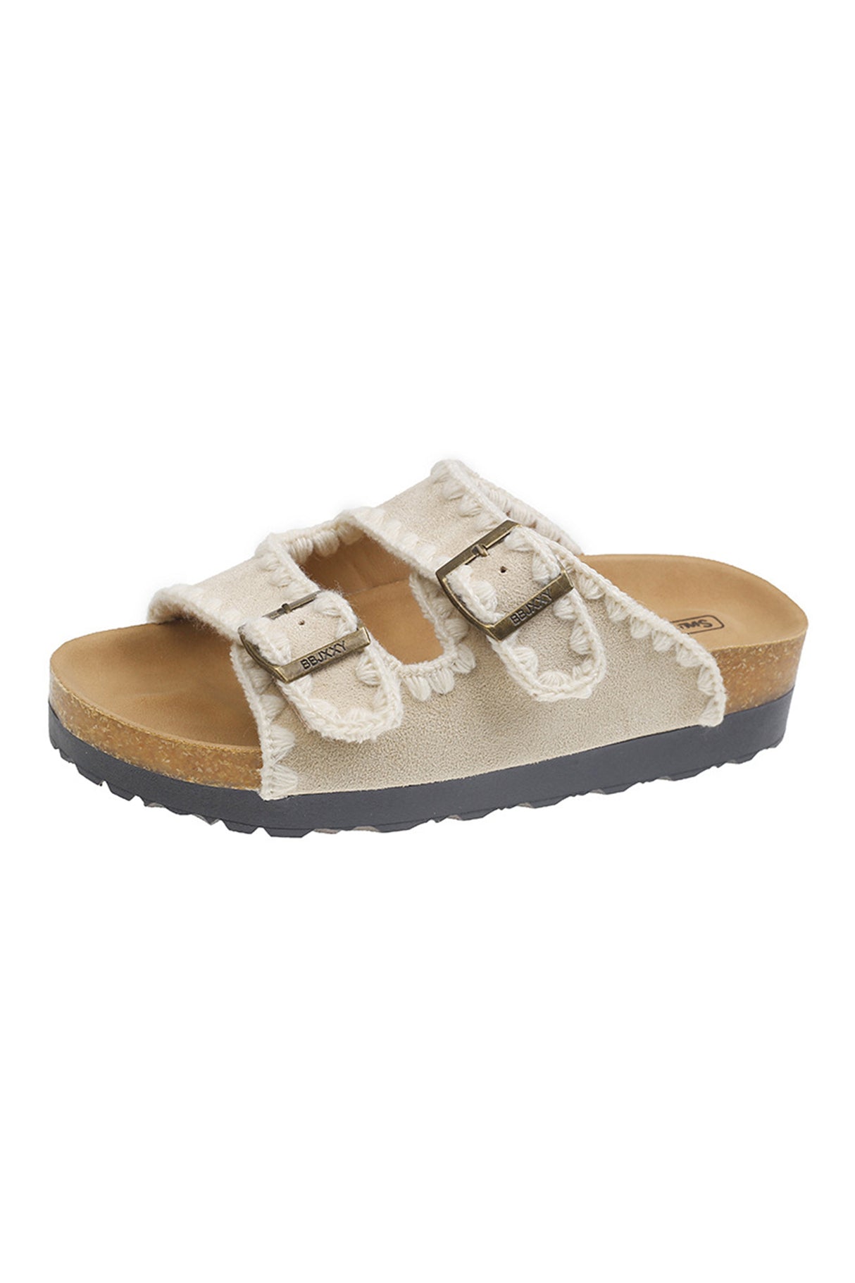 Arolora Candy Color Embroidery Platform Sandals