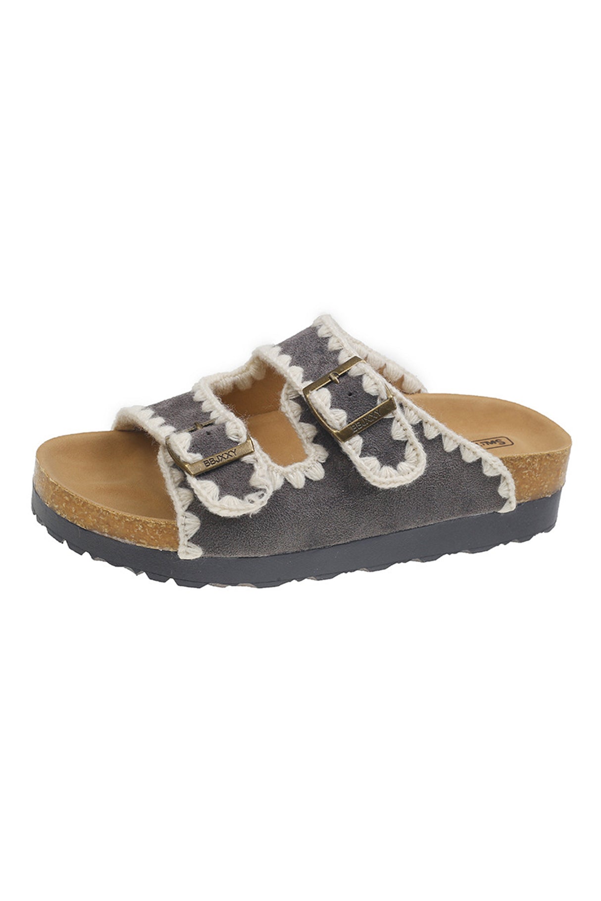 Arolora Candy Color Embroidery Platform Sandals