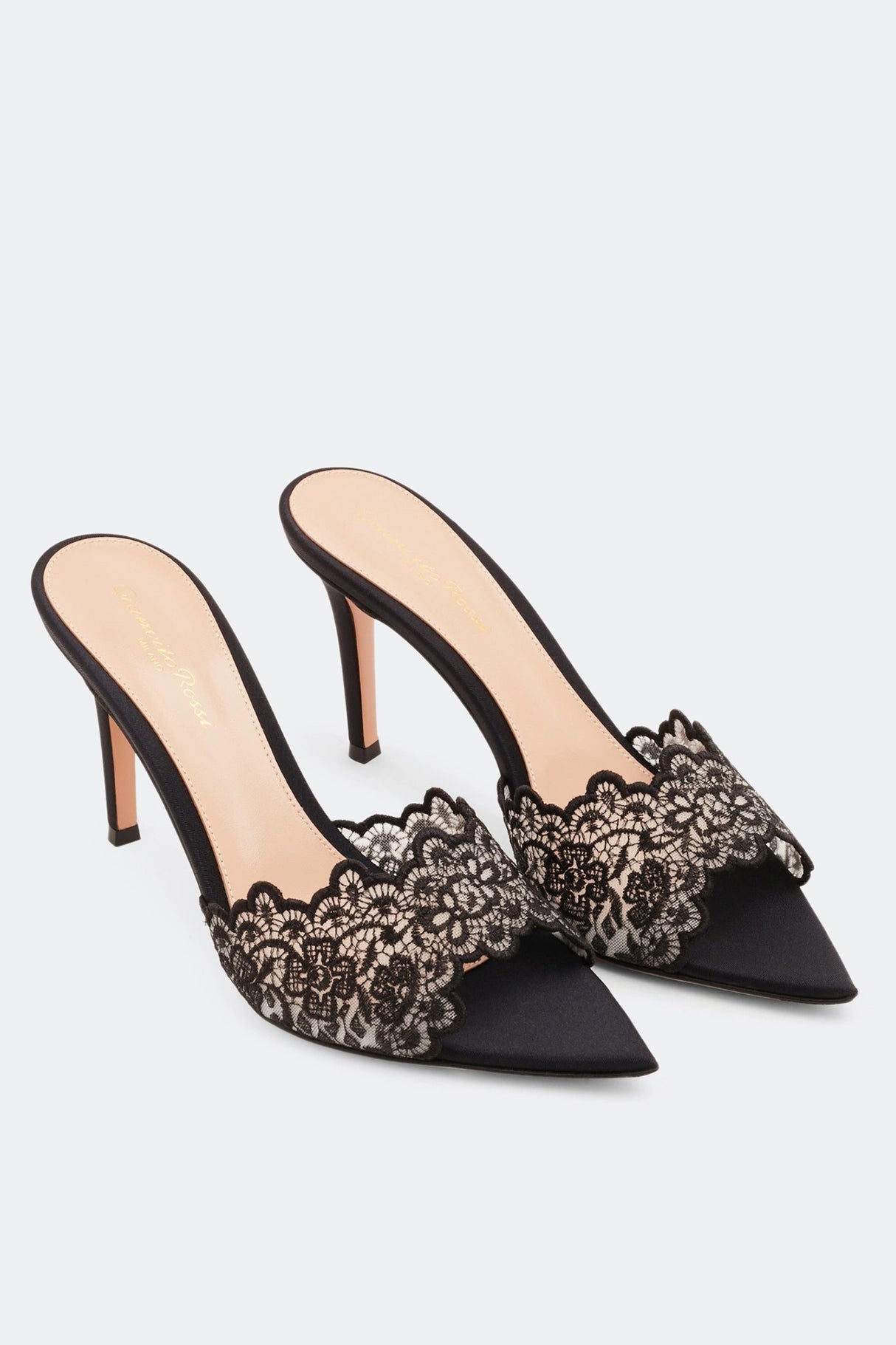 Lace Pointed High Heels