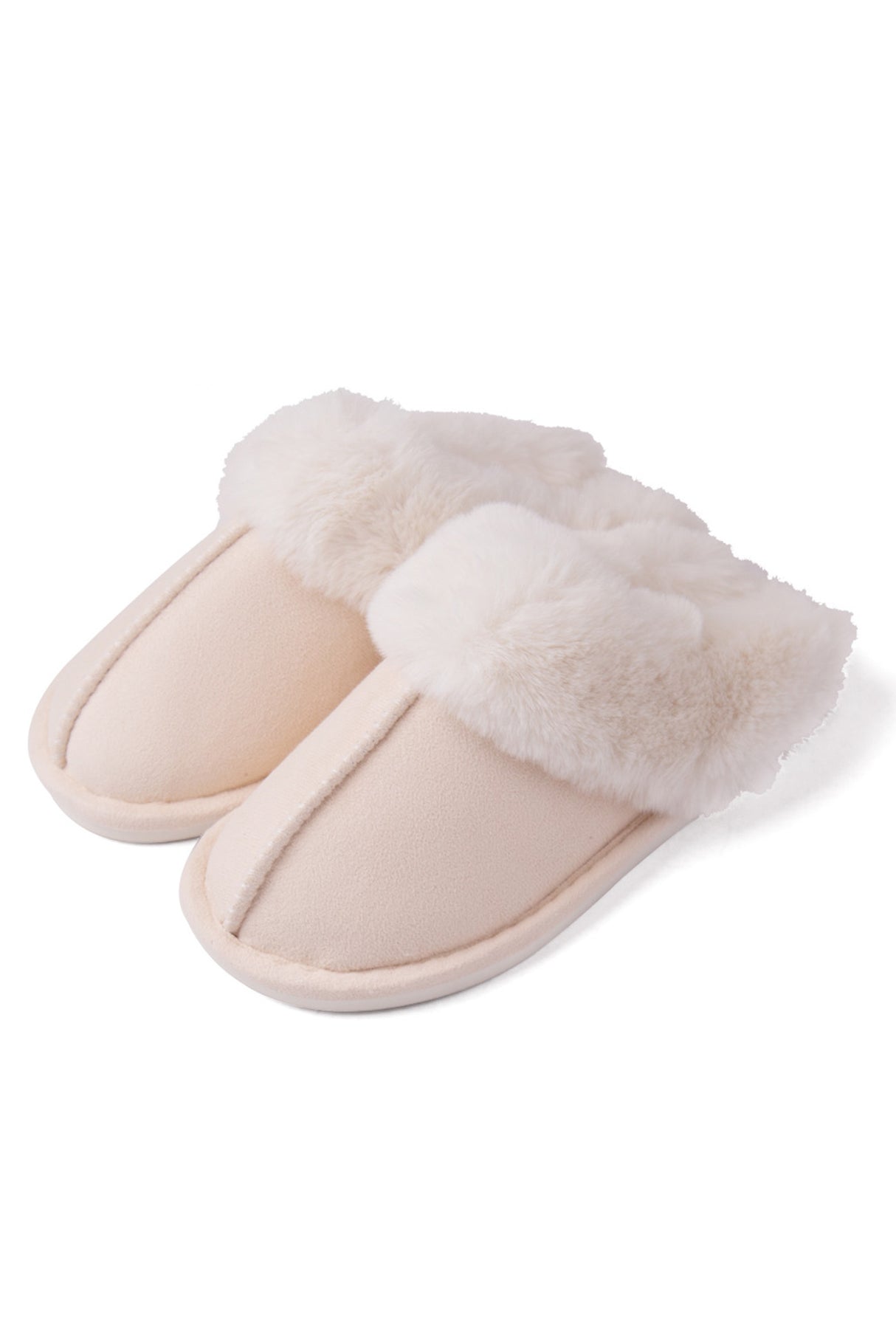 Solid Fuzzy House Slippers