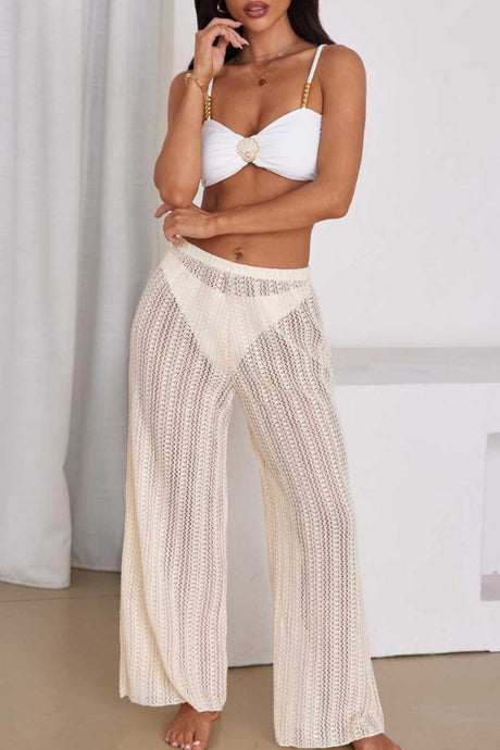 Arolora Bikini Set with Crochet Hollow-Out Pants