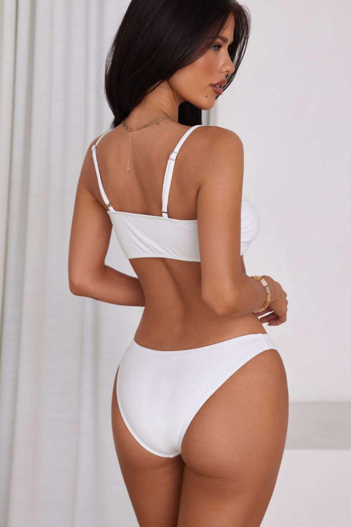 Arolora Bikini Set with Crochet Hollow-Out Pants