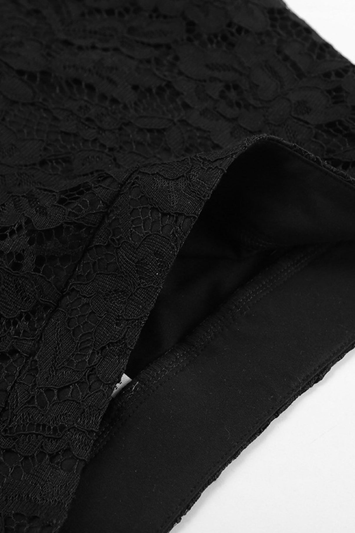 Black Lace Midi Skirt