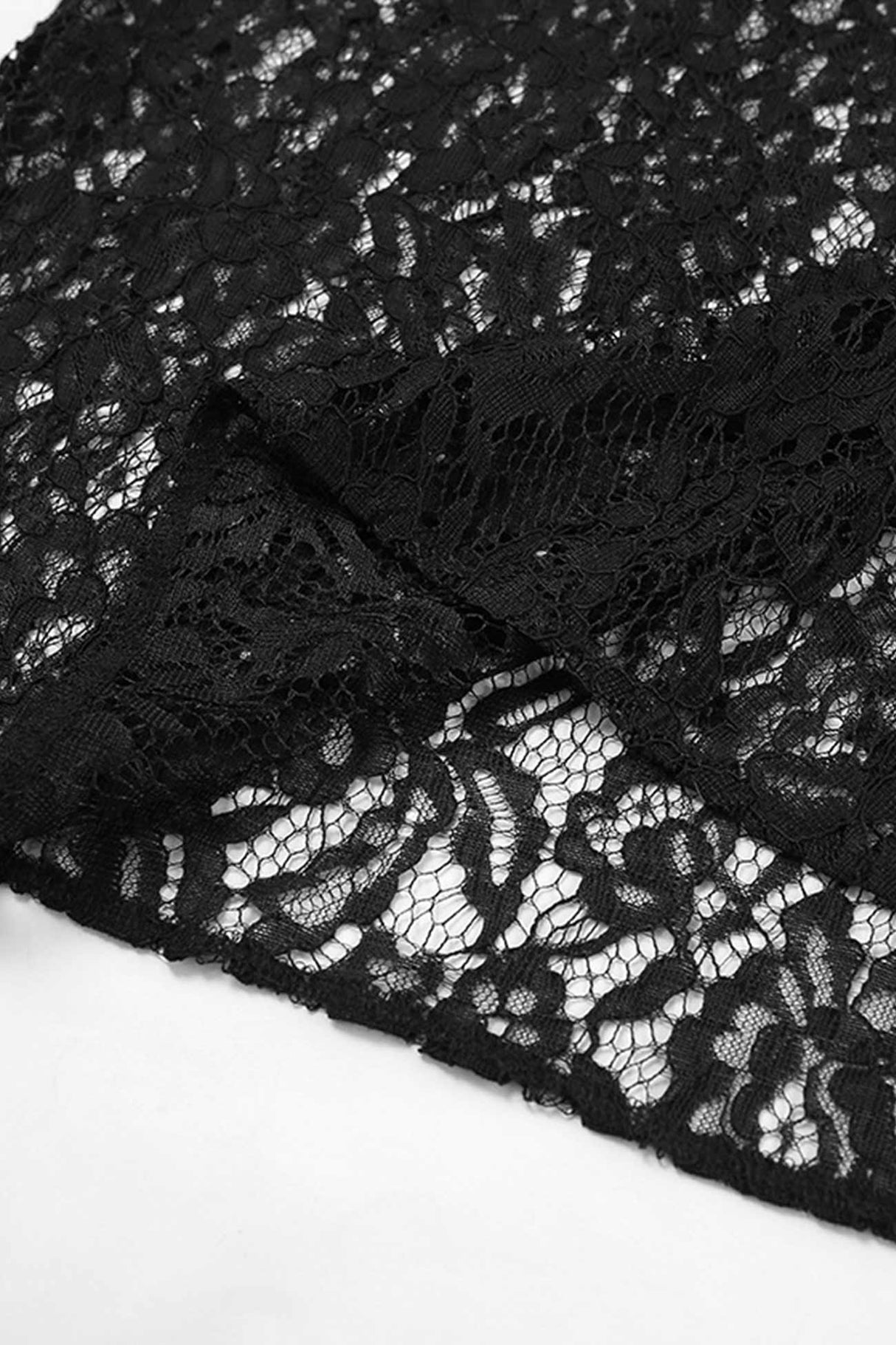 Black Lace Midi Skirt