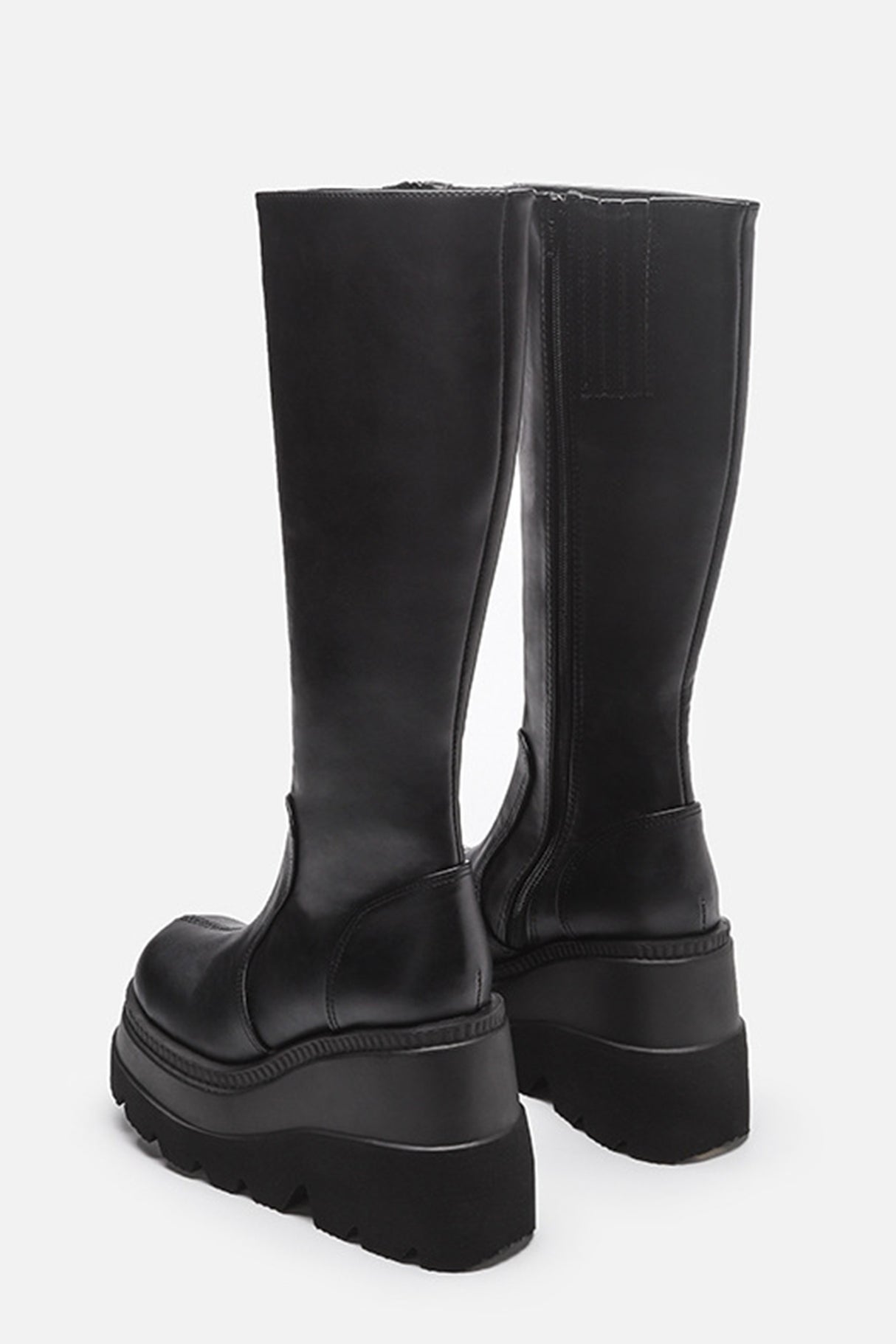 Black Wedge Platform Boots