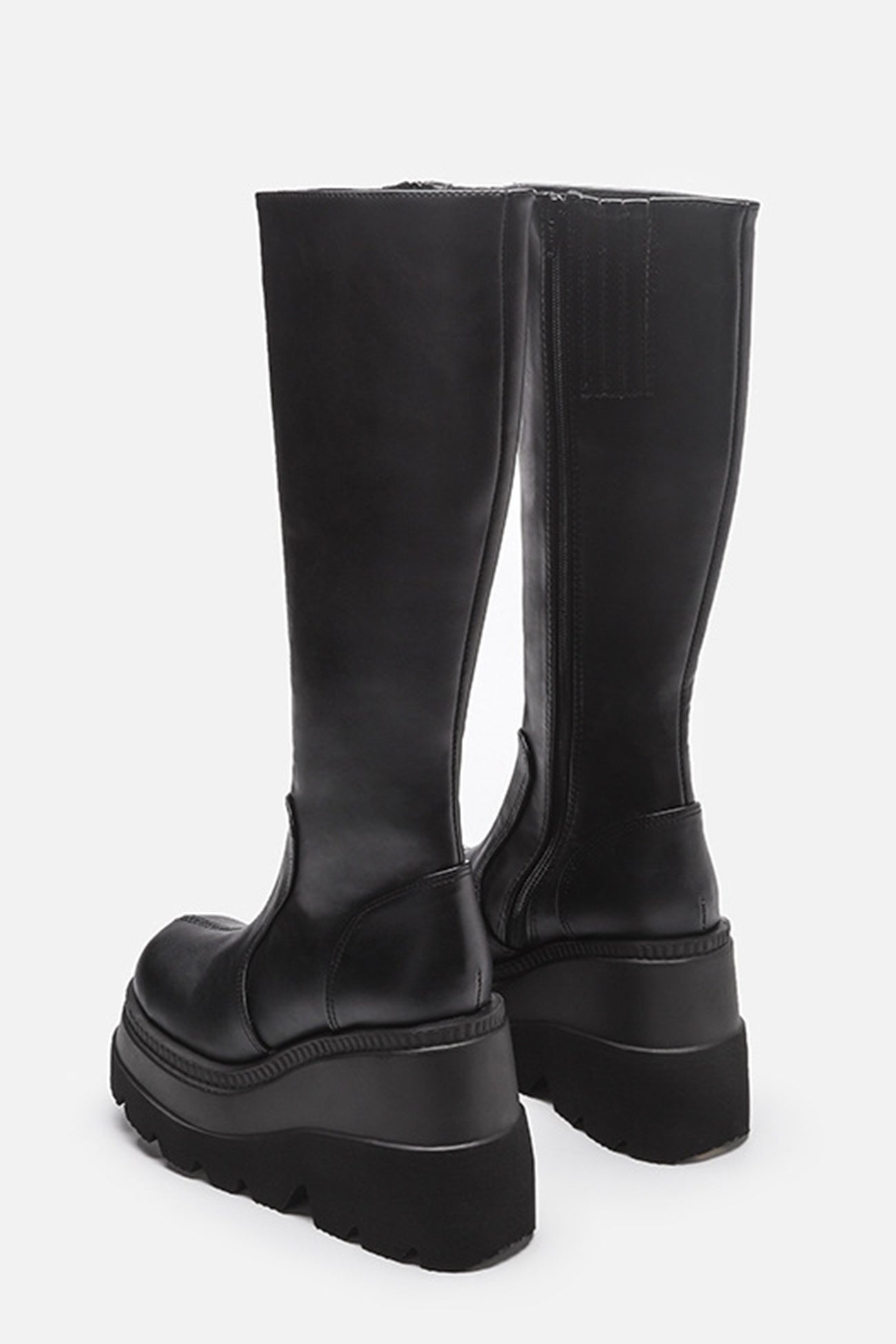 Black Wedge Platform Boots