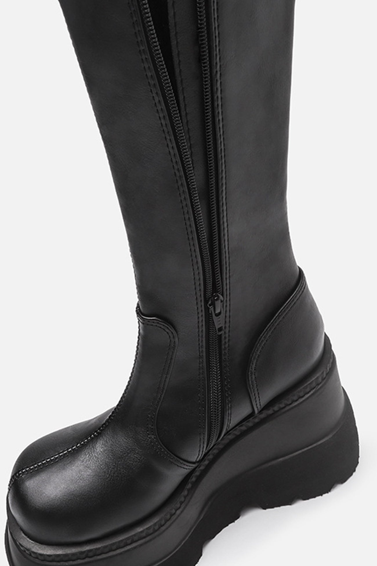 Black Wedge Platform Boots
