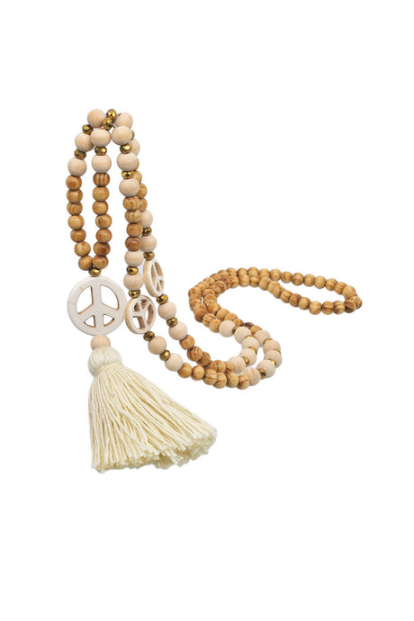 Bohemian Beaded Tassel Necklace