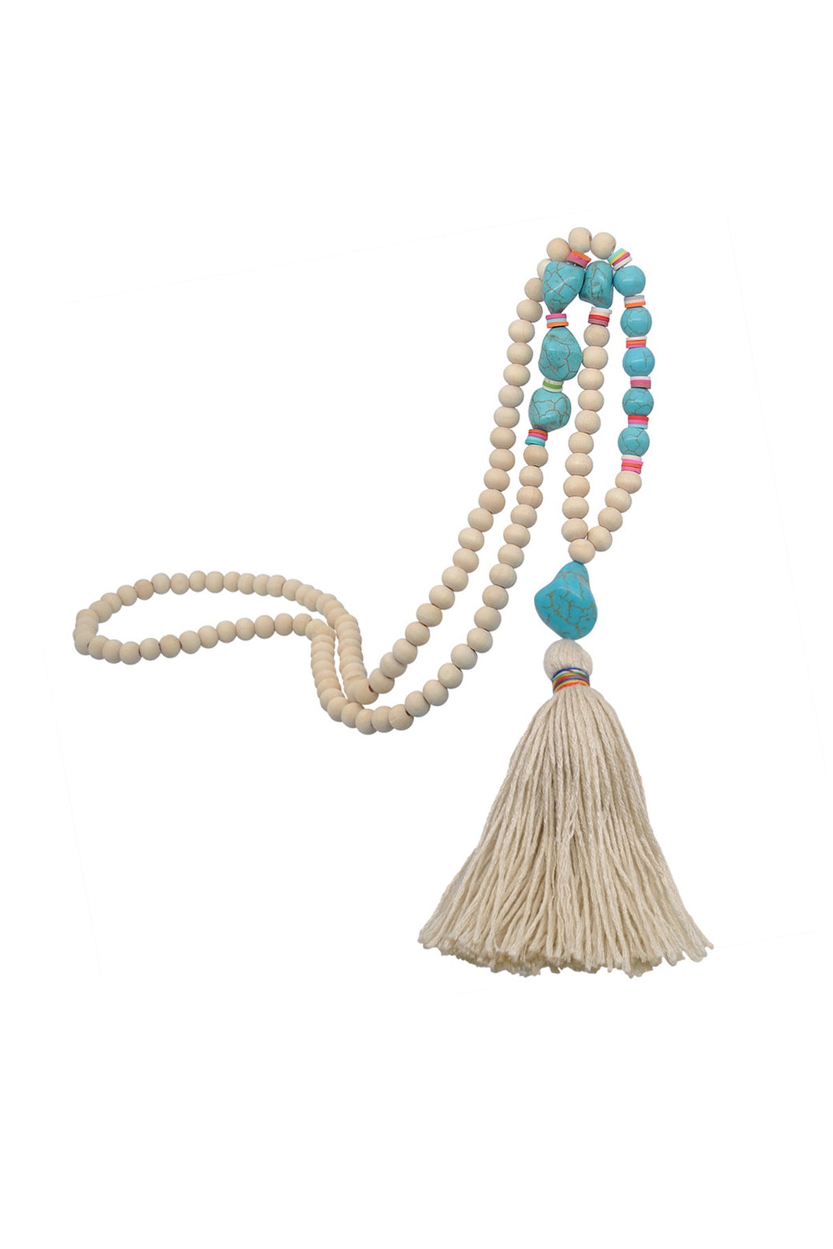 Bohemian Beaded Tassel Necklace