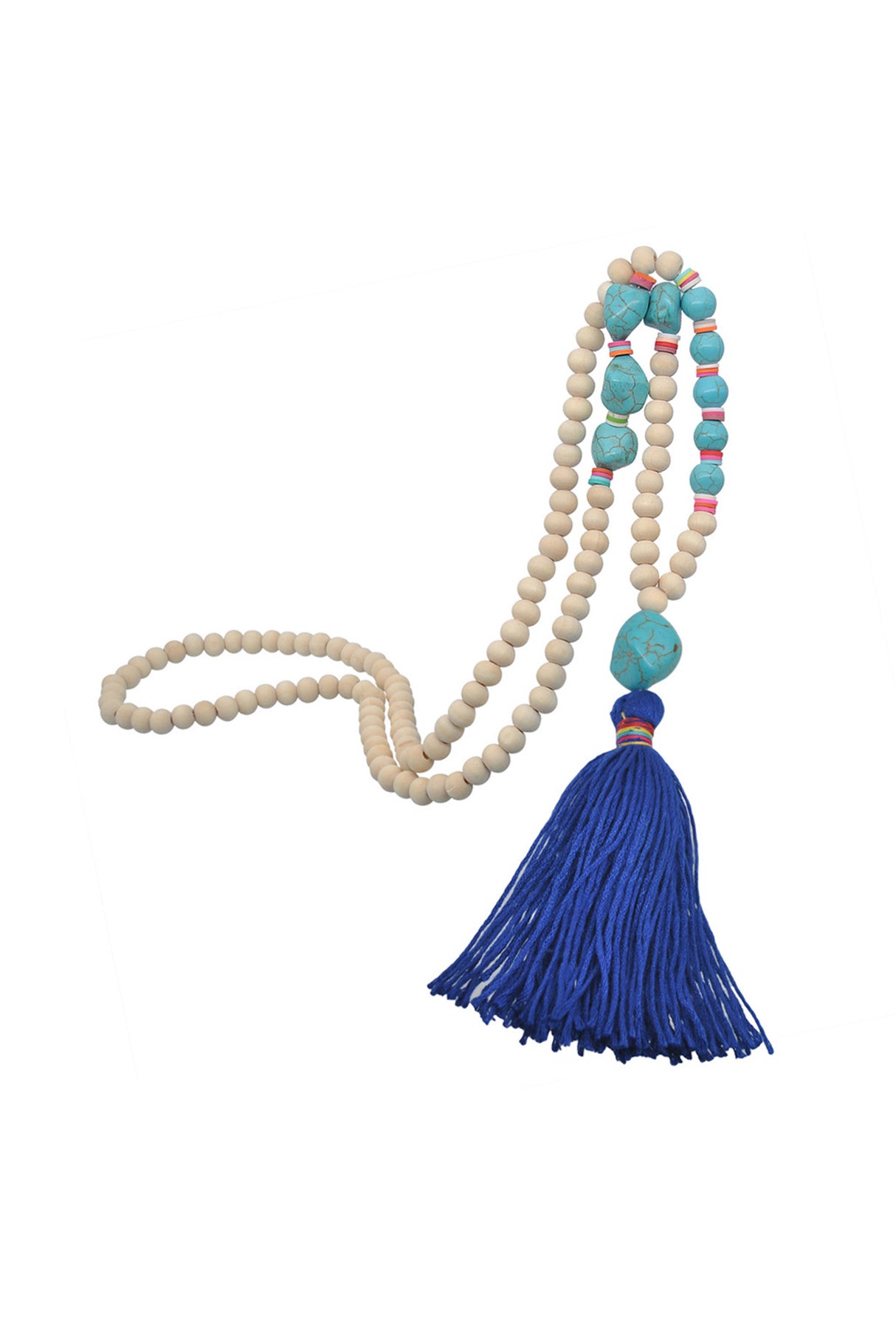 Bohemian Beaded Tassel Necklace