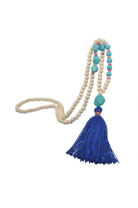 Bohemian Beaded Tassel Necklace