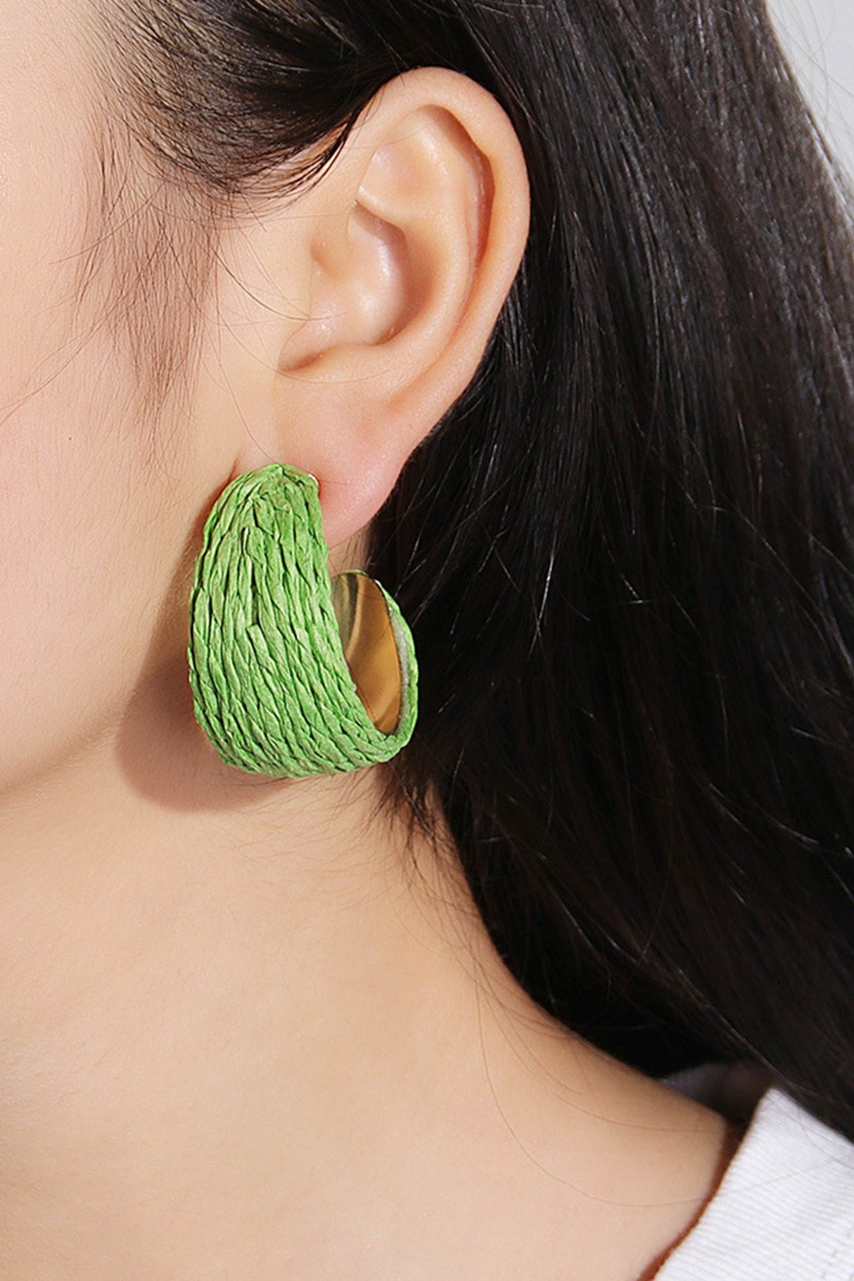 Bohemian Raffia Handwoven Earrings