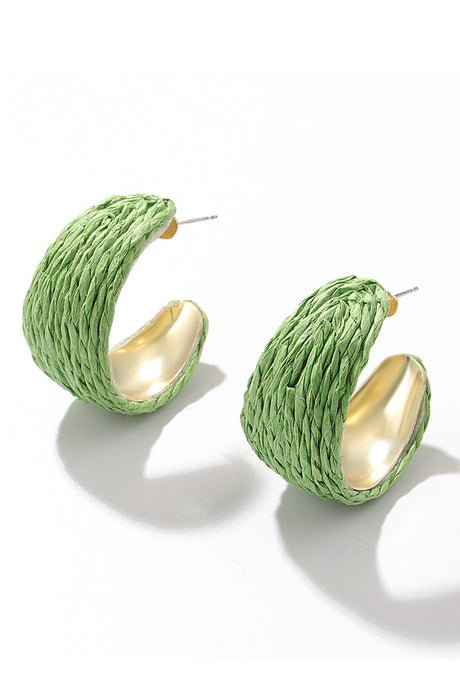 Bohemian Raffia Handwoven Earrings