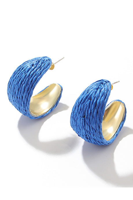 Bohemian Raffia Handwoven Earrings
