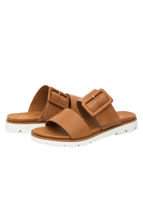 Buckle Strap Platform Slide Sandals