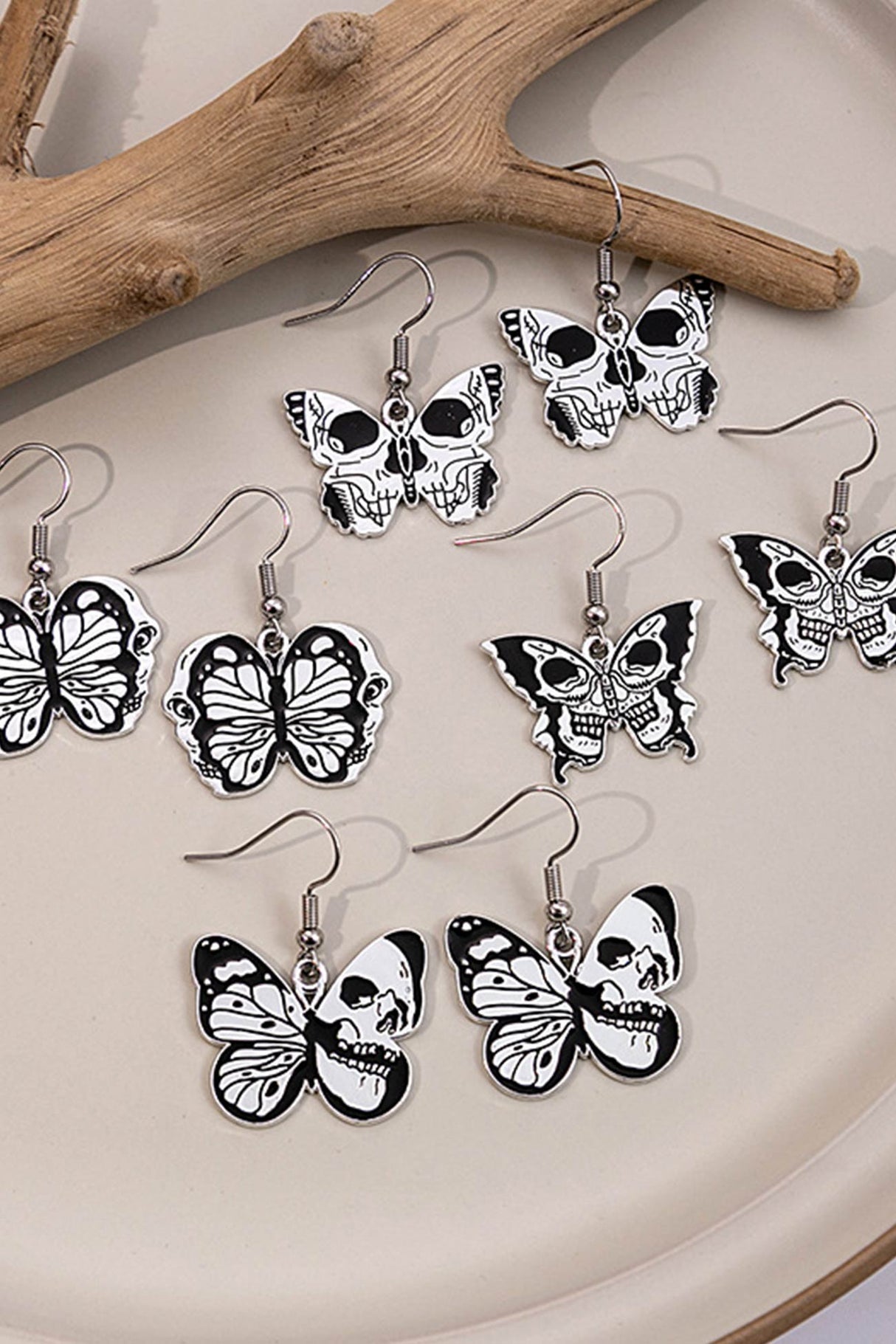 Butterfly Skull Earrings