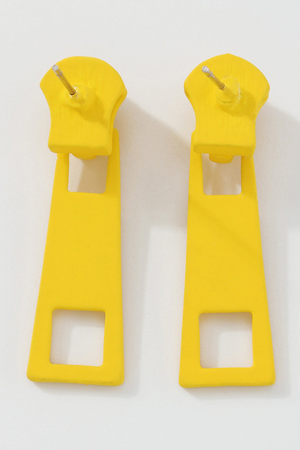 Candy Color Metal Zipper Earrings
