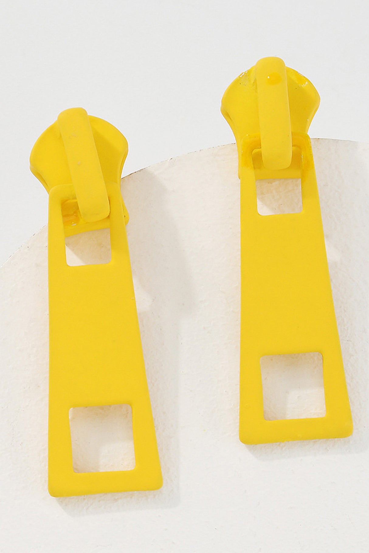 Candy Color Metal Zipper Earrings