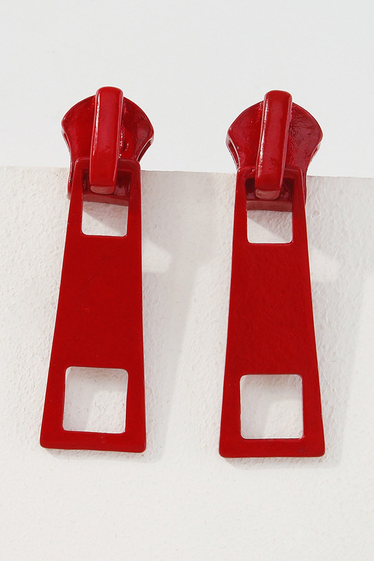 Candy Color Metal Zipper Earrings