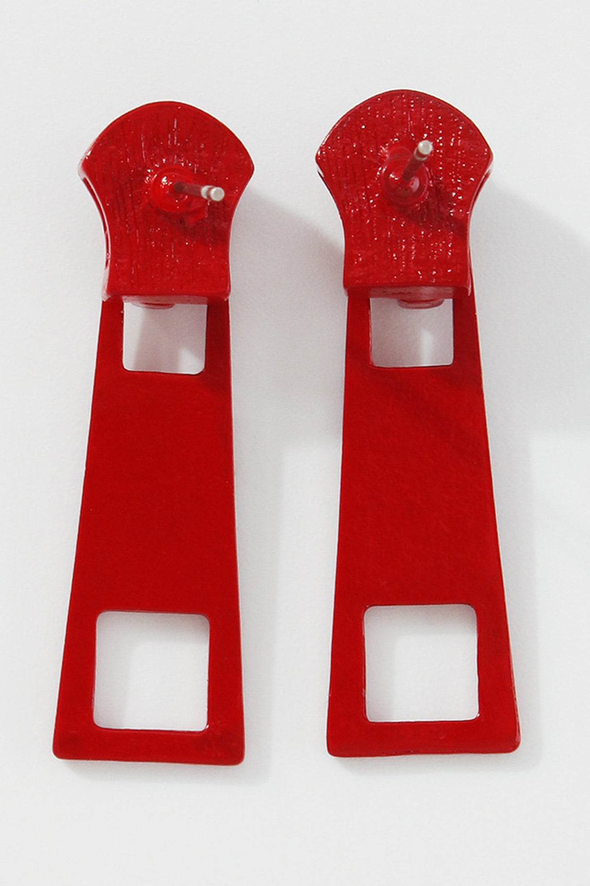 Candy Color Metal Zipper Earrings