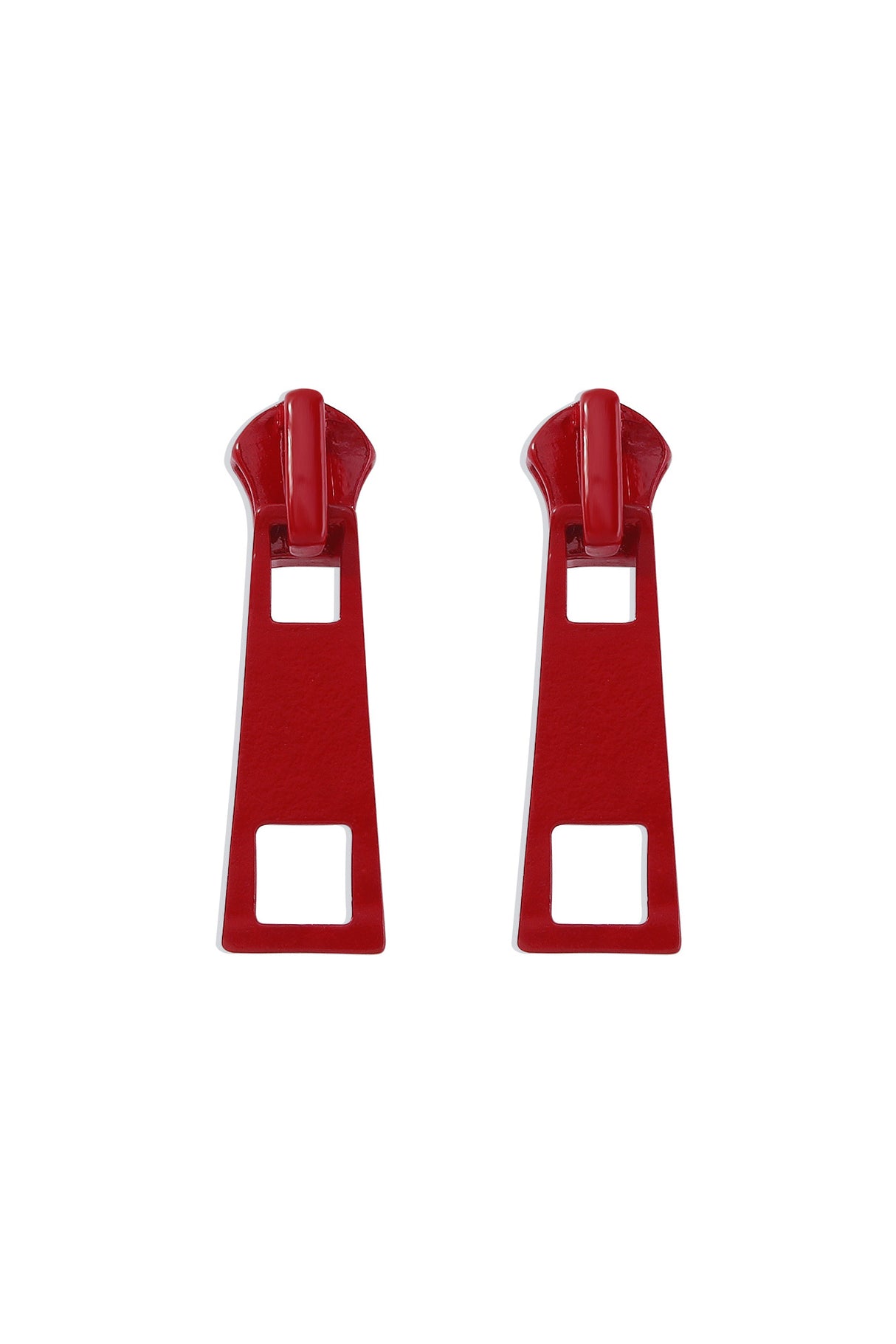 Candy Color Metal Zipper Earrings