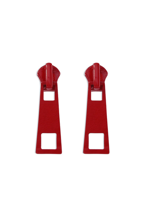 Candy Color Metal Zipper Earrings