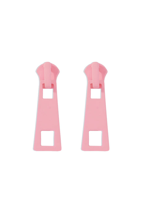Candy Color Metal Zipper Earrings