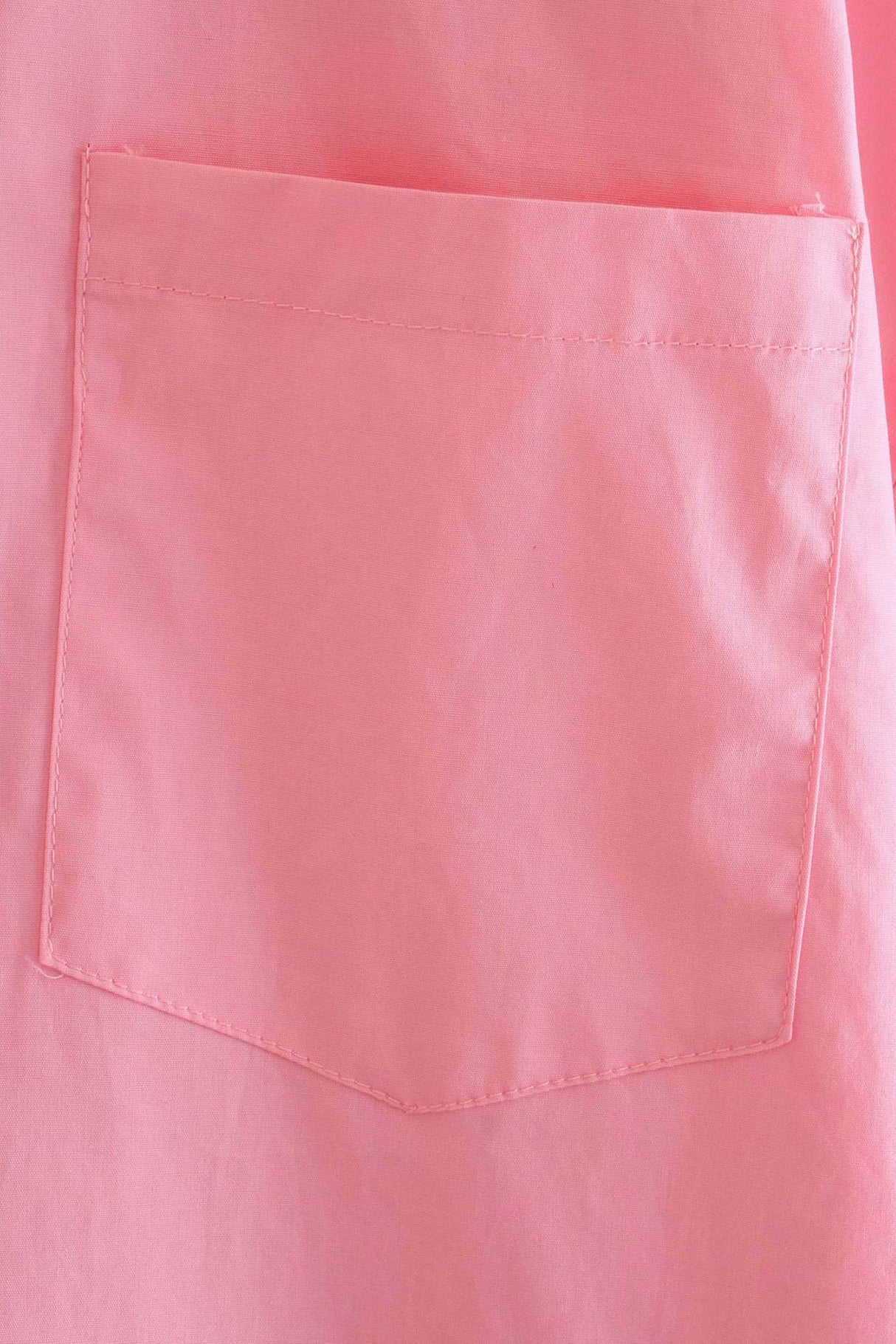 Candy Color Mid-length Cotton Blouse