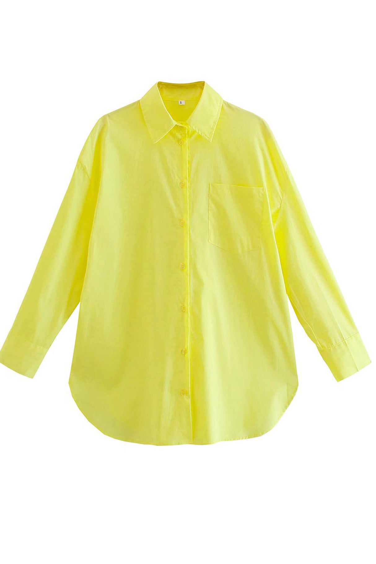 Candy Color Mid-length Cotton Blouse