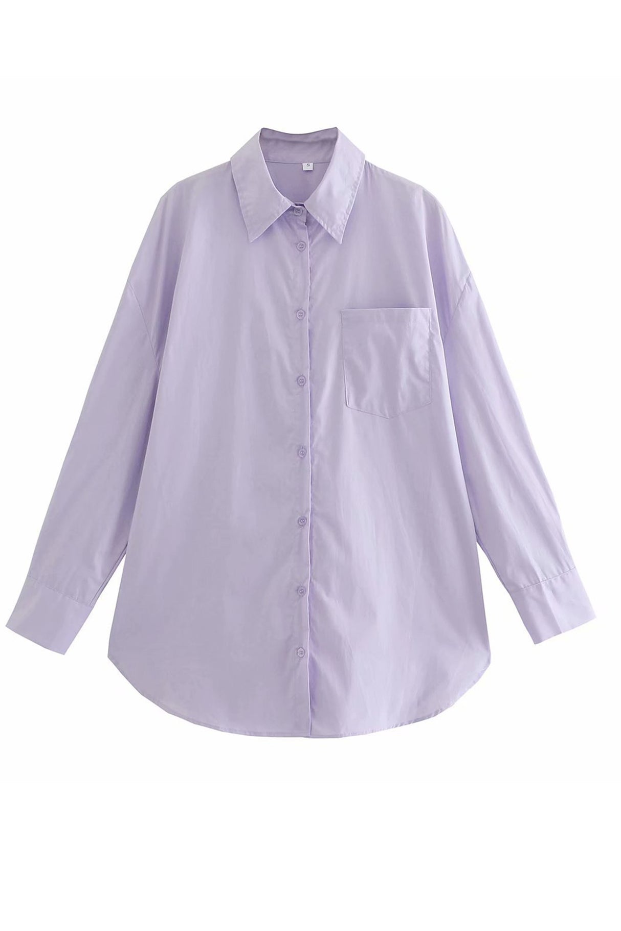 Candy Color Mid-length Cotton Blouse