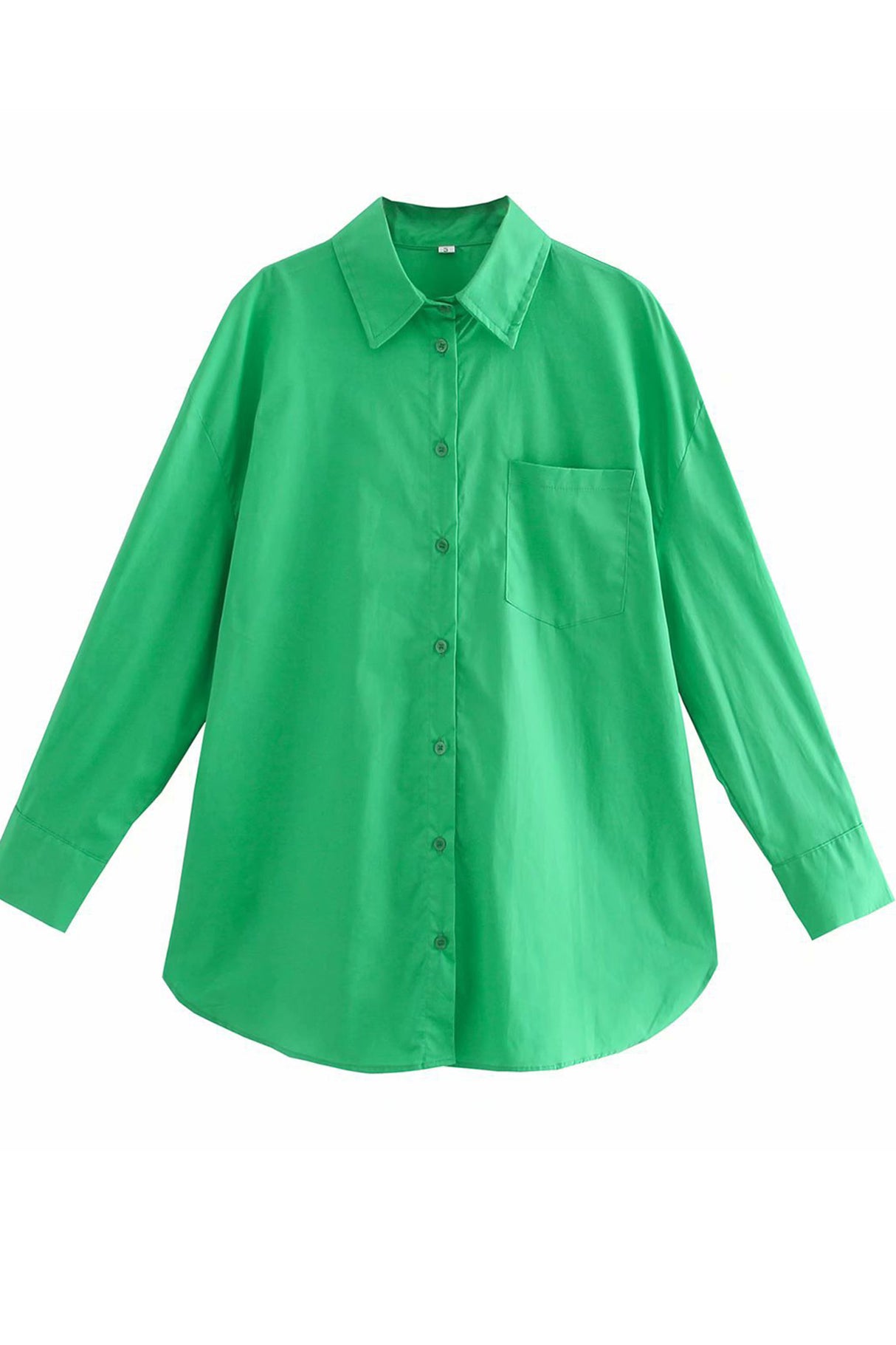 Candy Color Mid-length Cotton Blouse