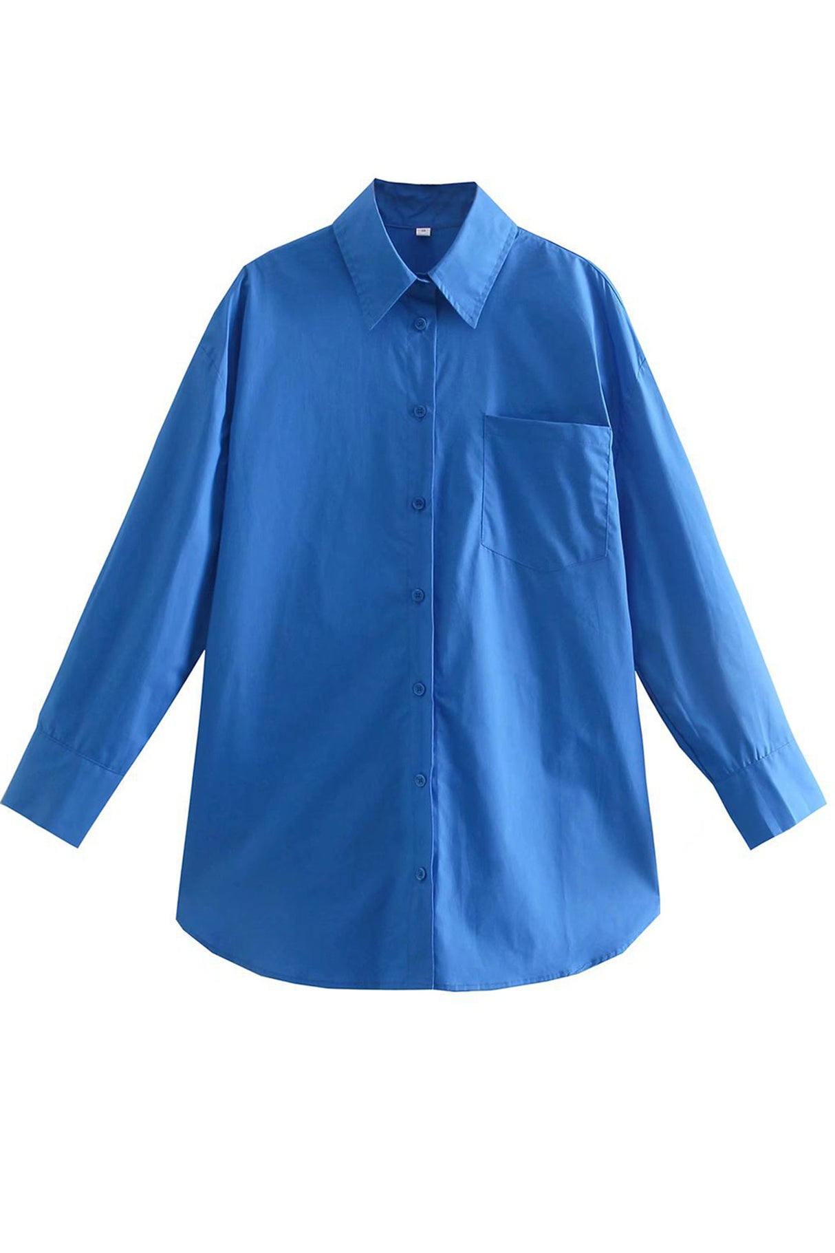 Candy Color Mid-length Cotton Blouse